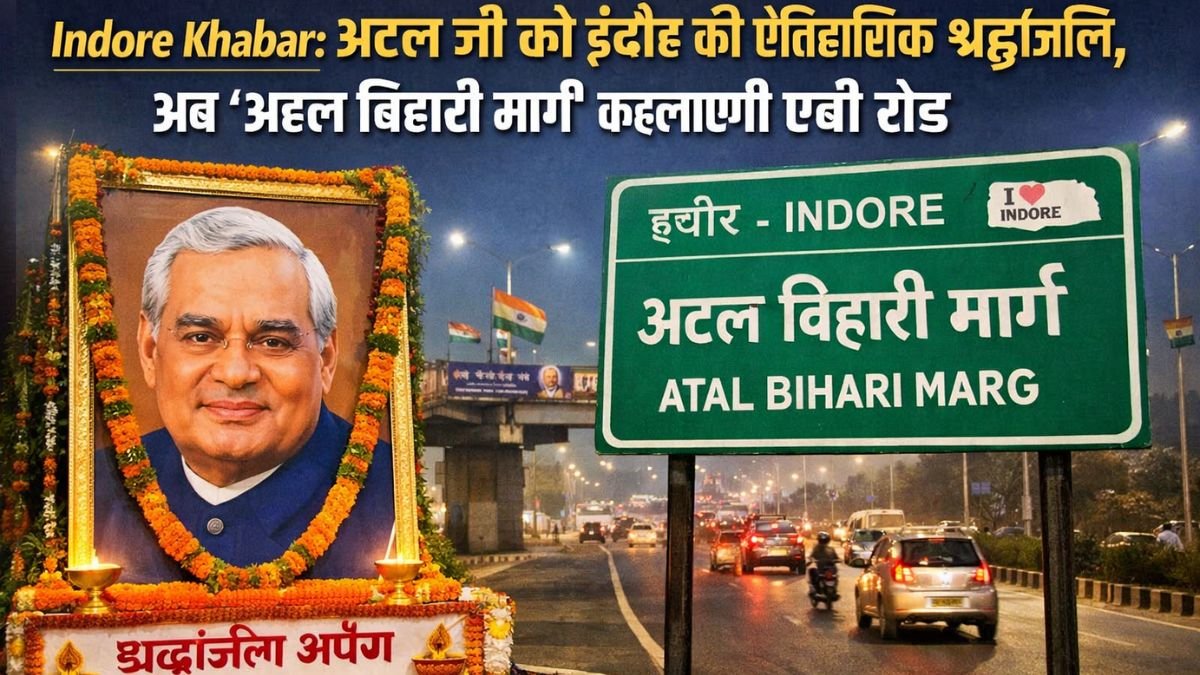 Indore Khabar: अटल जी को इंदौर की ऐतिहासिक श्रद्धांजलि, अब ‘अटल बिहारी मार्ग’ कहलाएगी एबी रोड