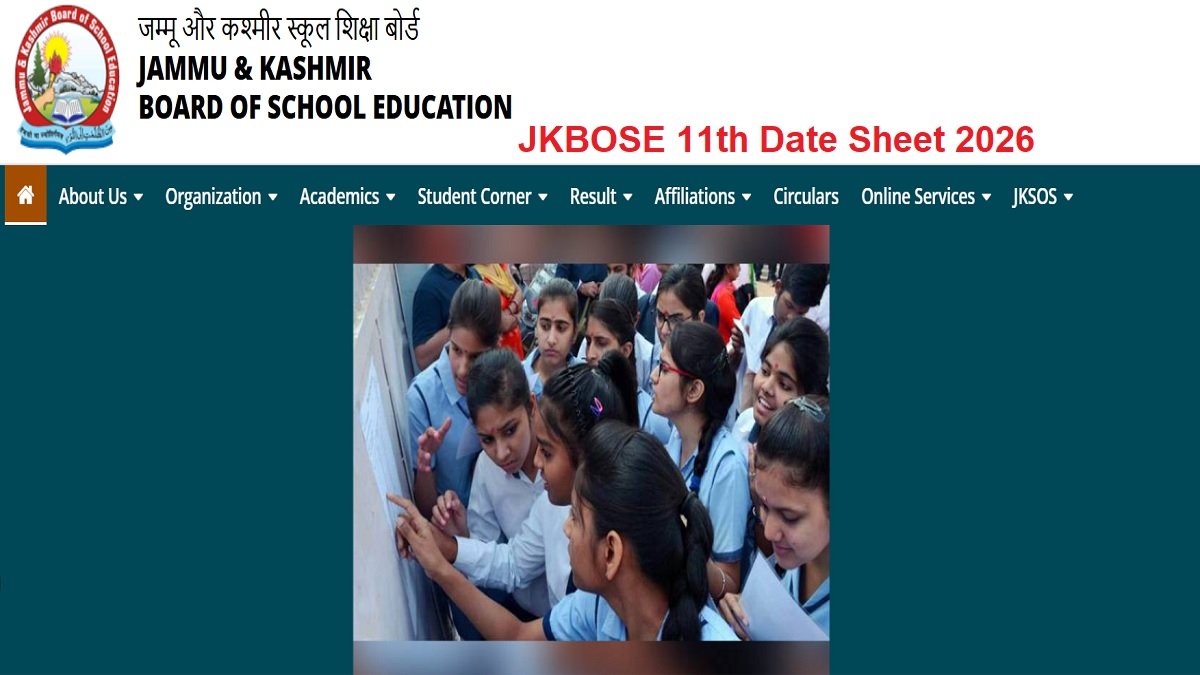 JKBOSE 11th Date Sheet 2026 जारी