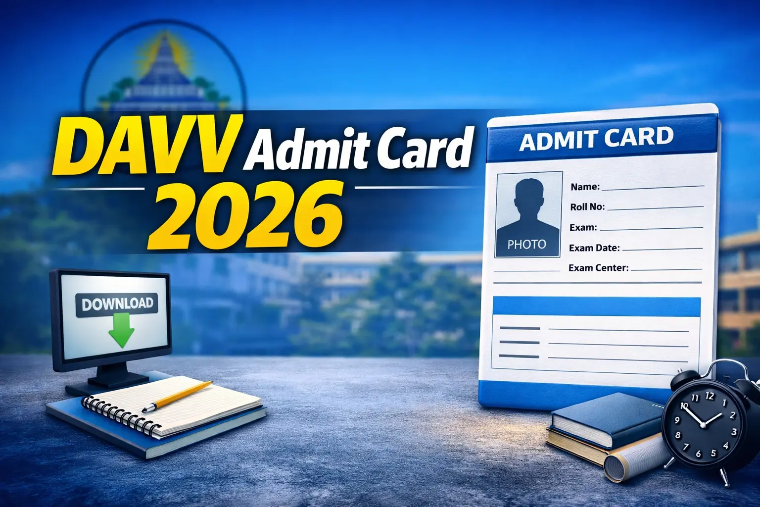 DAVV Admit Card 2026