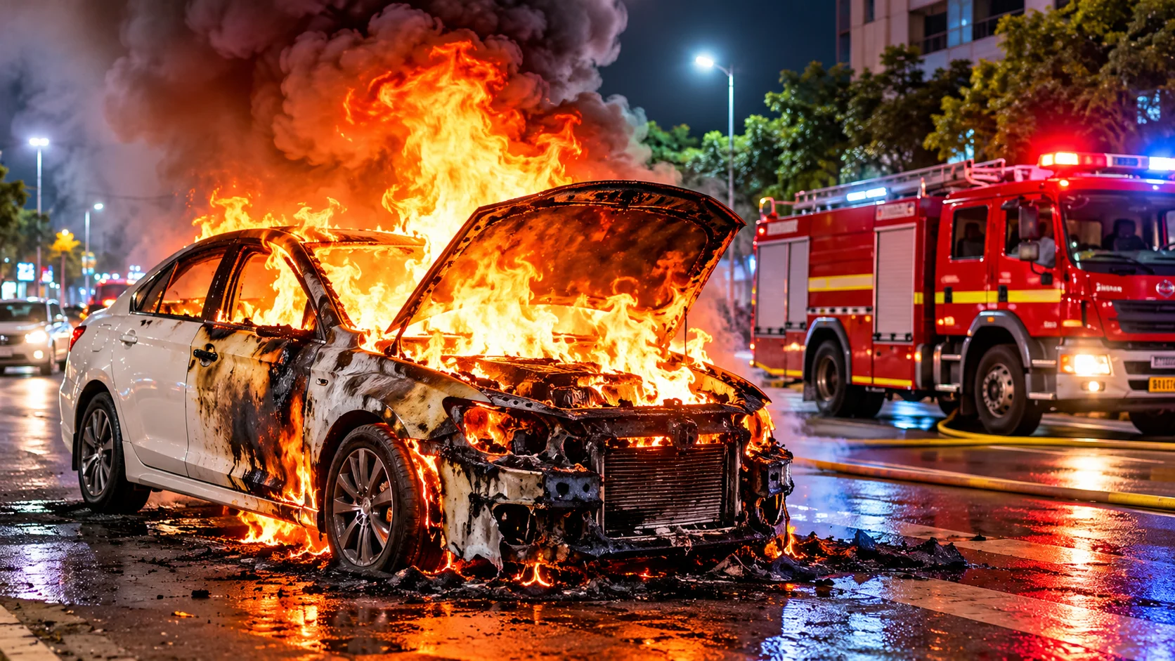 Indore car fire