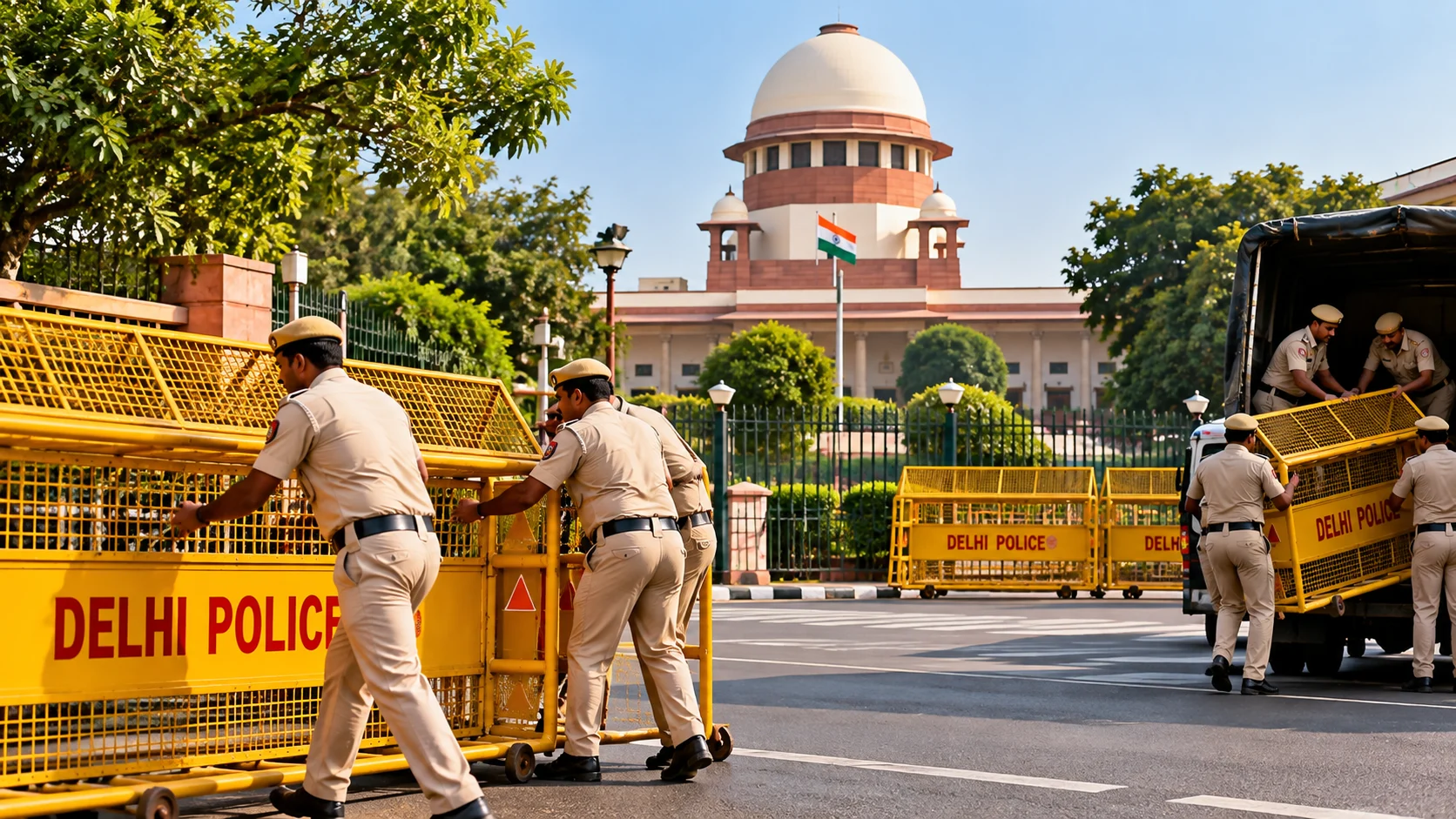 Supreme Court Delhi Barricades