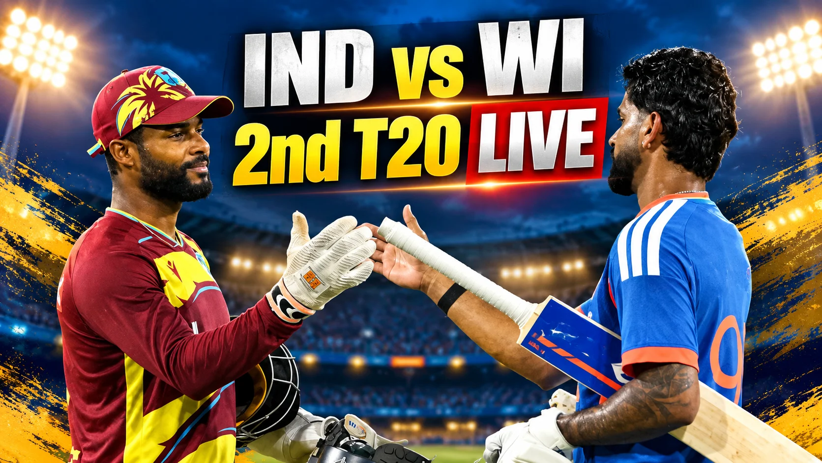 IND vs WI 2nd T20 Live